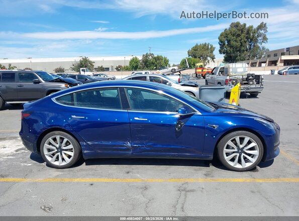 5YJ3E1EB8KF197504 2019 TESLA MODEL 3 Blue Widok wnętrza z tyłu