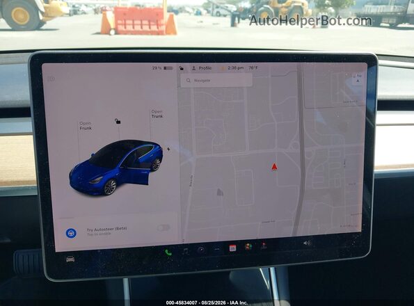 5YJ3E1EB8KF197504 2019 TESLA MODEL 3 Blue 