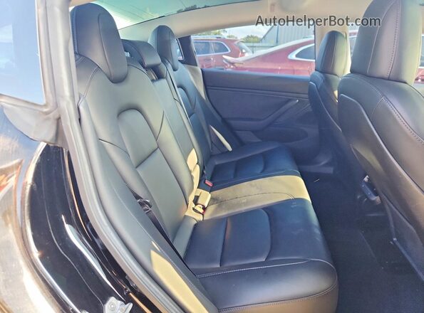 5YJ3E1EB8KF413268 2019 TESLA MODEL Black Rear seats view