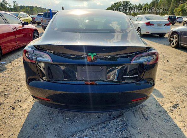 5YJ3E1EB8KF413268 2019 TESLA MODEL Black Rear view