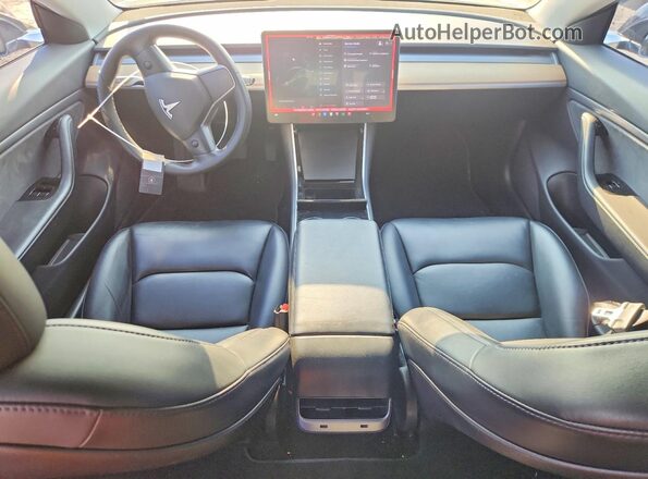 5YJ3E1EB8KF413268 2019 TESLA MODEL Black Dashboard view