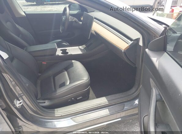5YJ3E1EB8MF853185 2021 TESLA MODEL 3 Gray Widok wnętrza z przodu
