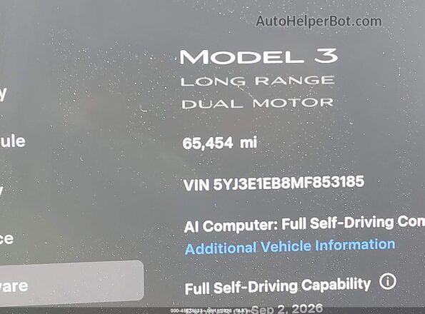 5YJ3E1EB8MF853185 2021 TESLA MODEL 3 Gray 