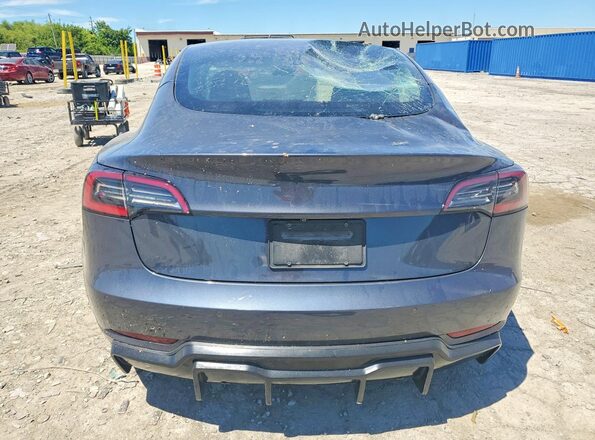 5YJ3E1EB8NF186426 2022 TESLA MODEL Gray Vista trasera