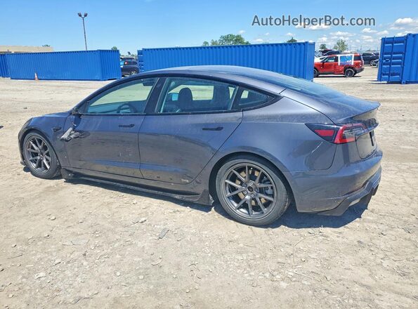 5YJ3E1EB8NF186426 2022 TESLA MODEL Gray Trasero izquierdo