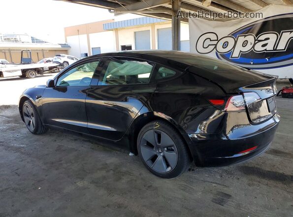 5YJ3E1EB8NF245717 2022 TESLA MODEL Black Rear left