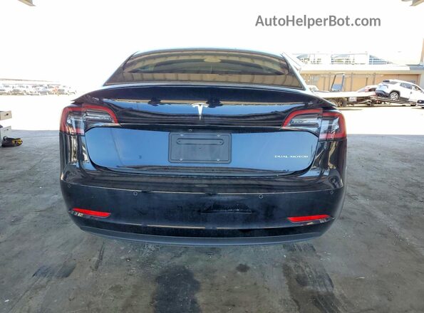 5YJ3E1EB8NF245717 2022 TESLA MODEL Black Rear view