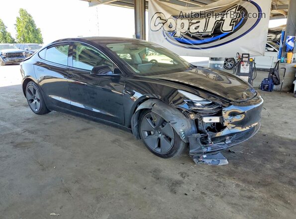 5YJ3E1EB8NF245717 2022 TESLA MODEL Black Front right