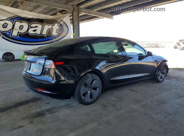 5YJ3E1EB8NF245717 2022 TESLA MODEL Black Rear right