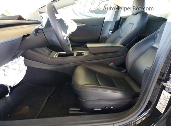 5YJ3E1EB8NF245717 2022 TESLA MODEL Black Front interior view