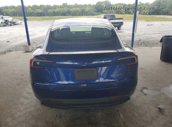 5YJ3E1EB8RF724595 2024 TESLA MODEL Blue VIN კოდის სტიკერის ხედი