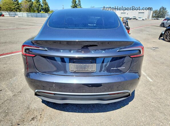 5YJ3E1EB8RF732633 2024 TESLA MODEL Charcoal Rear view