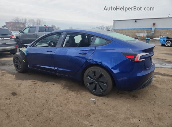5YJ3E1EB8RF795585 2024 TESLA MODEL Синий Задняя левая четверть