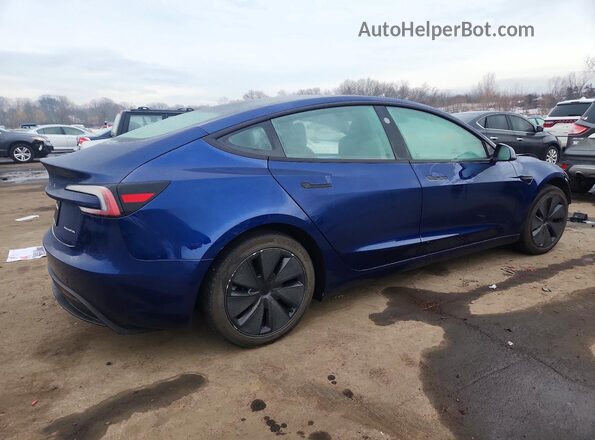 5YJ3E1EB8RF795585 2024 TESLA MODEL Синий Задняя правая четверть