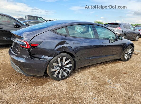 5YJ3E1EB8RF819559 2024 TESLA MODEL Black Rear right