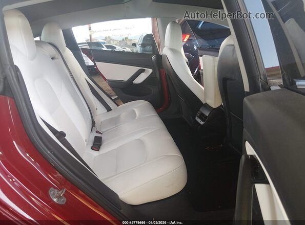 5YJ3E1EB9JF075216 2018 TESLA MODEL 3 Red VIN կոդի պիտակի տեսք