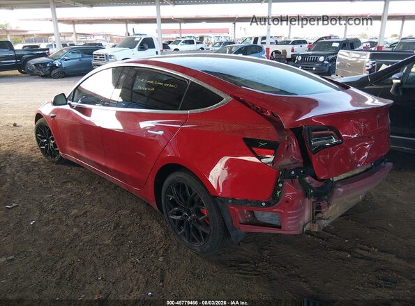 5YJ3E1EB9JF075216 2018 TESLA MODEL 3 Red Հետևի ձախ