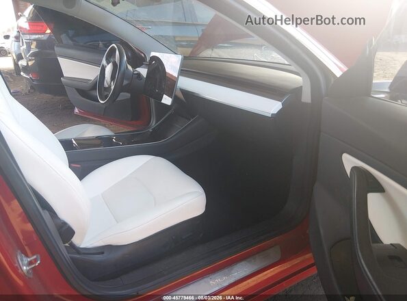 5YJ3E1EB9JF075216 2018 TESLA MODEL 3 Red Սալոնի դիմացի տեսք
