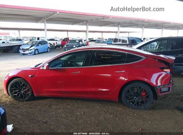5YJ3E1EB9JF075216 2018 TESLA MODEL 3 Red Սալոնի 360 աստիճան տեսք