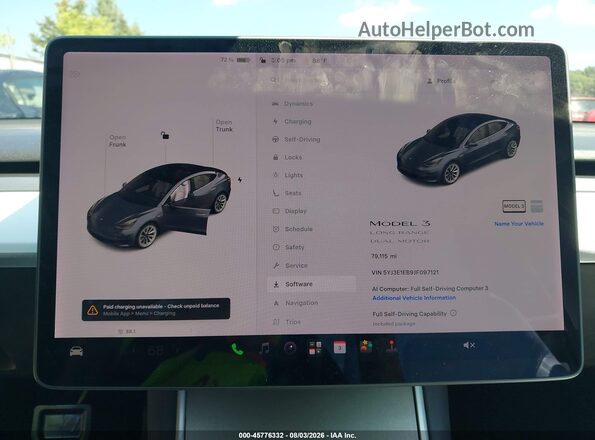5YJ3E1EB9JF097121 2018 TESLA MODEL 3 Серый 