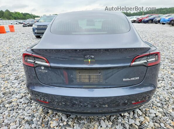 5YJ3E1EB9KF237458 2019 TESLA MODEL Charcoal უკანა ხედი