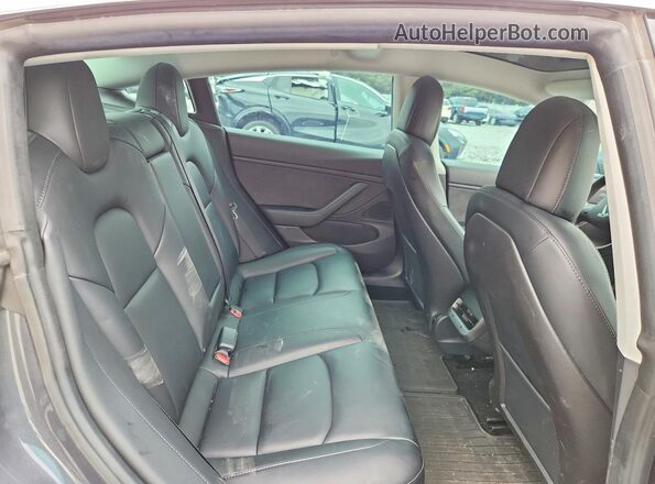 5YJ3E1EB9KF237458 2019 TESLA MODEL Charcoal უკანა სავარძლების ხედი