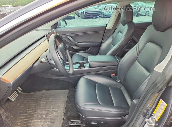 5YJ3E1EB9KF237458 2019 TESLA MODEL Charcoal წინა სალონის ხედი