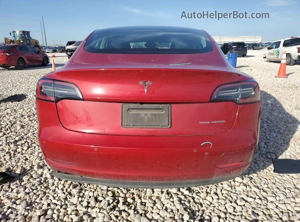 5YJ3E1EB9KF364856 2019 TESLA MODEL Red Հետևի տեսք