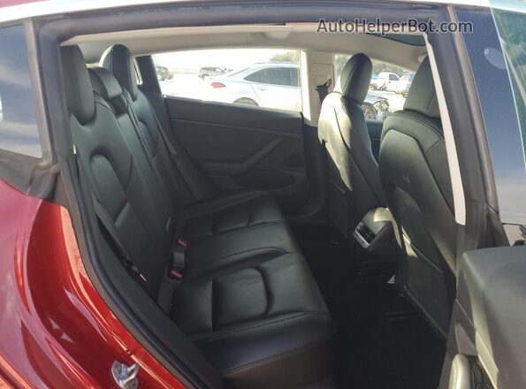 5YJ3E1EB9KF364856 2019 TESLA MODEL Red Հետևի նստատեղերի տեսք