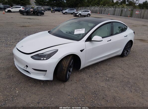 5YJ3E1EB9MF073406 2021 TESLA MODEL 3 Белый Передняя левая четверть
