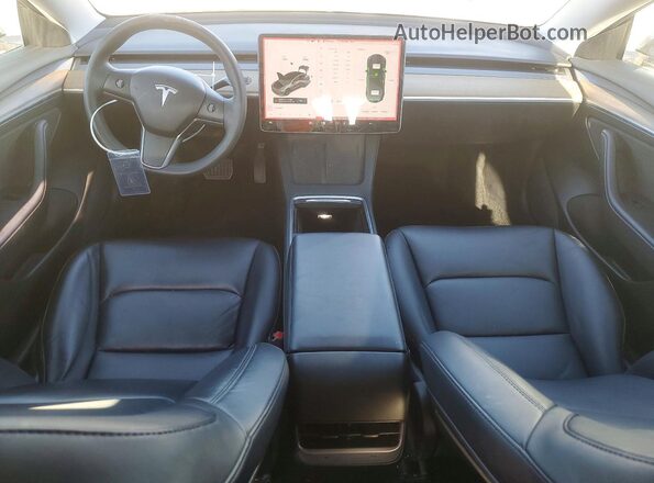 5YJ3E1EB9MF088505 2021 TESLA MODEL Blue წინა პანელის ხედი