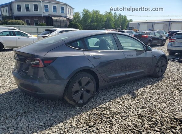 5YJ3E1EB9MF853227 2021 TESLA MODEL Gray Rear right