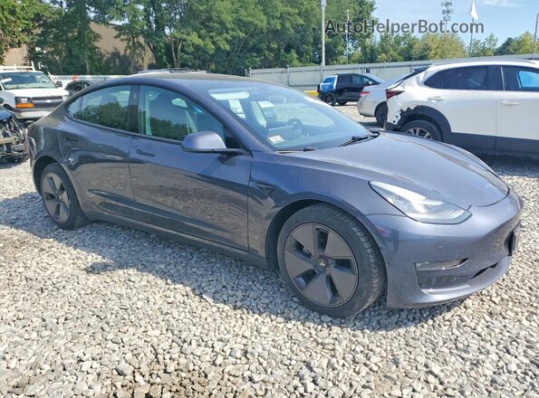 5YJ3E1EB9MF853227 2021 TESLA MODEL Gray Front right