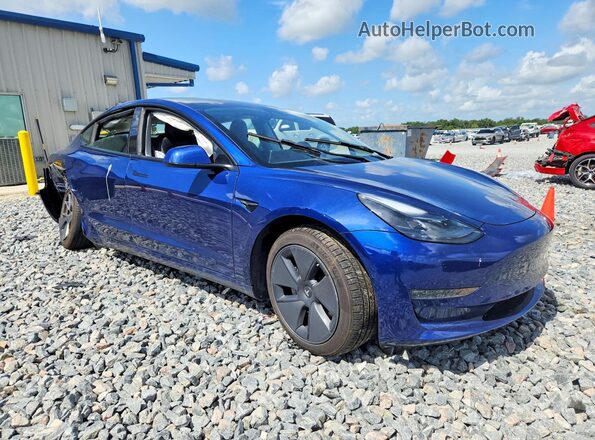 5YJ3E1EB9NF233172 2022 TESLA MODEL Blue Առջևի աջ