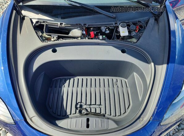 5YJ3E1EB9NF233172 2022 TESLA MODEL Blue Շարժիչի բաժամունքի տեսք