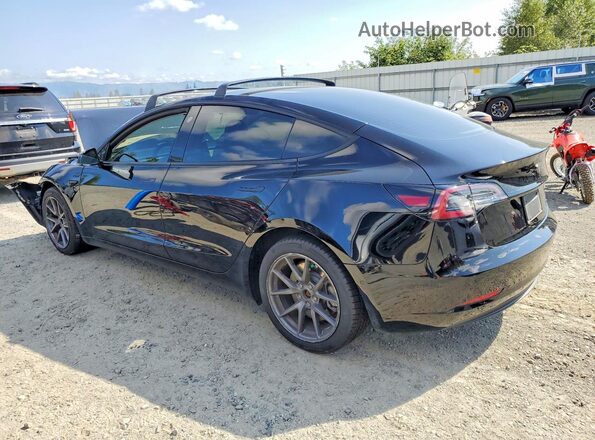 5YJ3E1EB9NF337578 2022 TESLA MODEL Black Հետևի ձախ