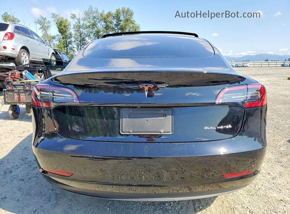 5YJ3E1EB9NF337578 2022 TESLA MODEL Black Հետևի տեսք