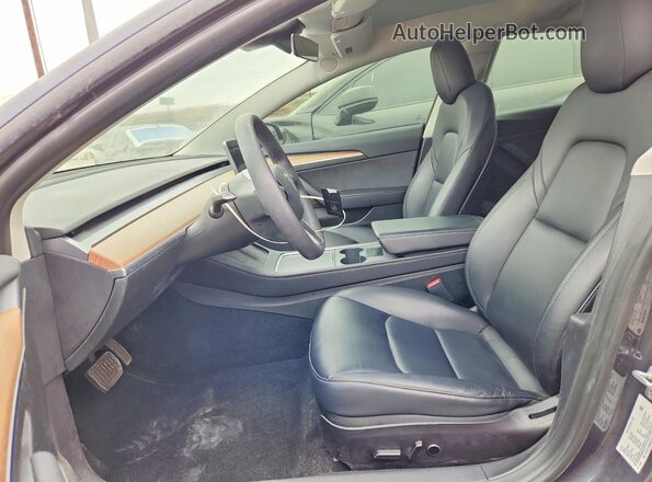 5YJ3E1EB9NF345759 2022 TESLA MODEL Угольный Вид салона спереди