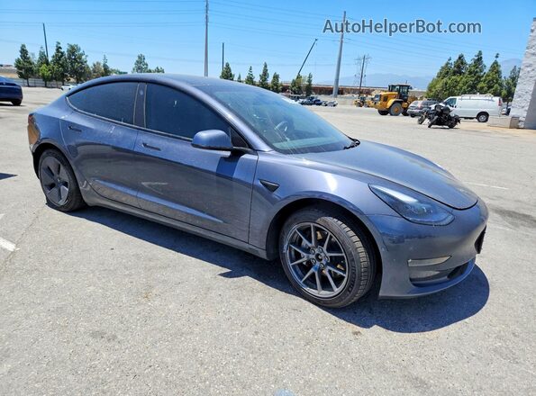 5YJ3E1EB9NF345759 2022 TESLA MODEL Угольный Передняя правая четверть