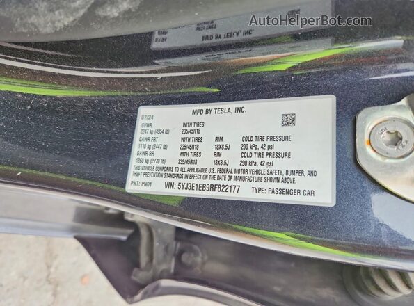 5YJ3E1EB9RF822177 2024 TESLA MODEL Серый Вид подкапотного пространства