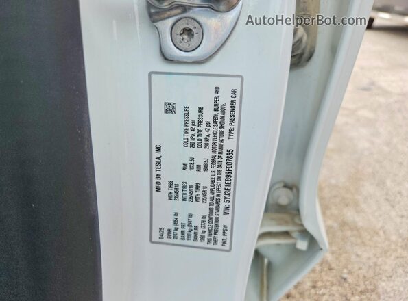 5YJ3E1EB9SF007855 2025 TESLA MODEL Белый Вид подкапотного пространства