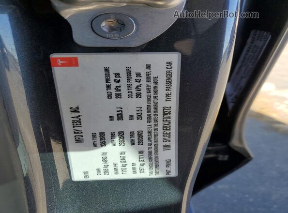 5YJ3E1EBXJF079372 2018 TESLA MODEL Gray Շարժիչի բաժամունքի տեսք