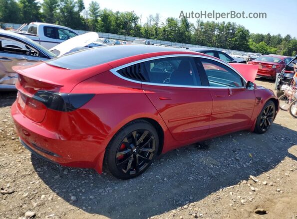 5YJ3E1EBXJF129686 2018 TESLA MODEL Red უკანა მარჯვენა