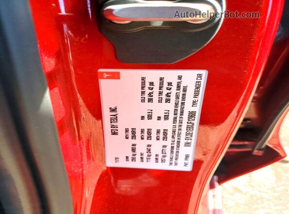 5YJ3E1EBXJF129686 2018 TESLA MODEL Red ძრავის განყოფილების ხედი
