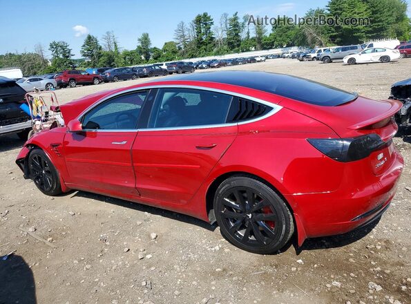 5YJ3E1EBXJF129686 2018 TESLA MODEL Red უკანა მარცხენა
