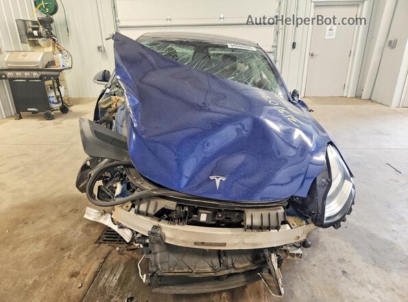 5YJ3E1EBXKF210995 2019 TESLA MODEL Blue Front view