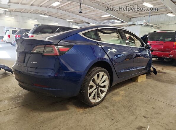 5YJ3E1EBXKF210995 2019 TESLA MODEL Blue Rear right