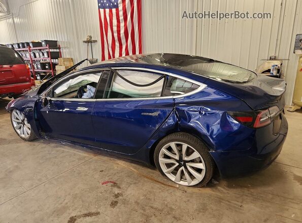 5YJ3E1EBXKF210995 2019 TESLA MODEL Blue Rear left