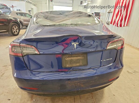 5YJ3E1EBXKF210995 2019 TESLA MODEL Blue Rear view