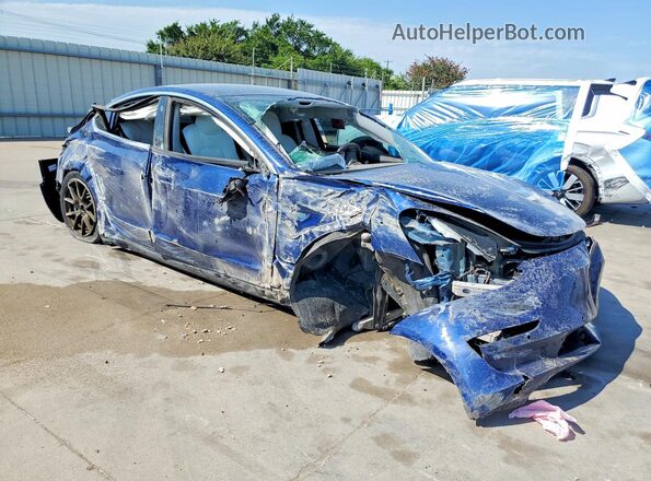 5YJ3E1EBXKF437121 2019 TESLA MODEL Blue Առջևի աջ